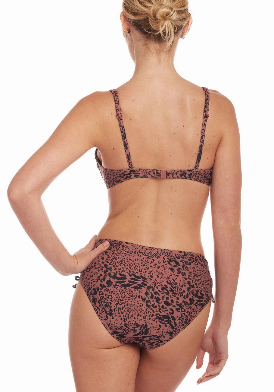 LASCANA Women's Side Tie Leopard Print Bikini Bottom