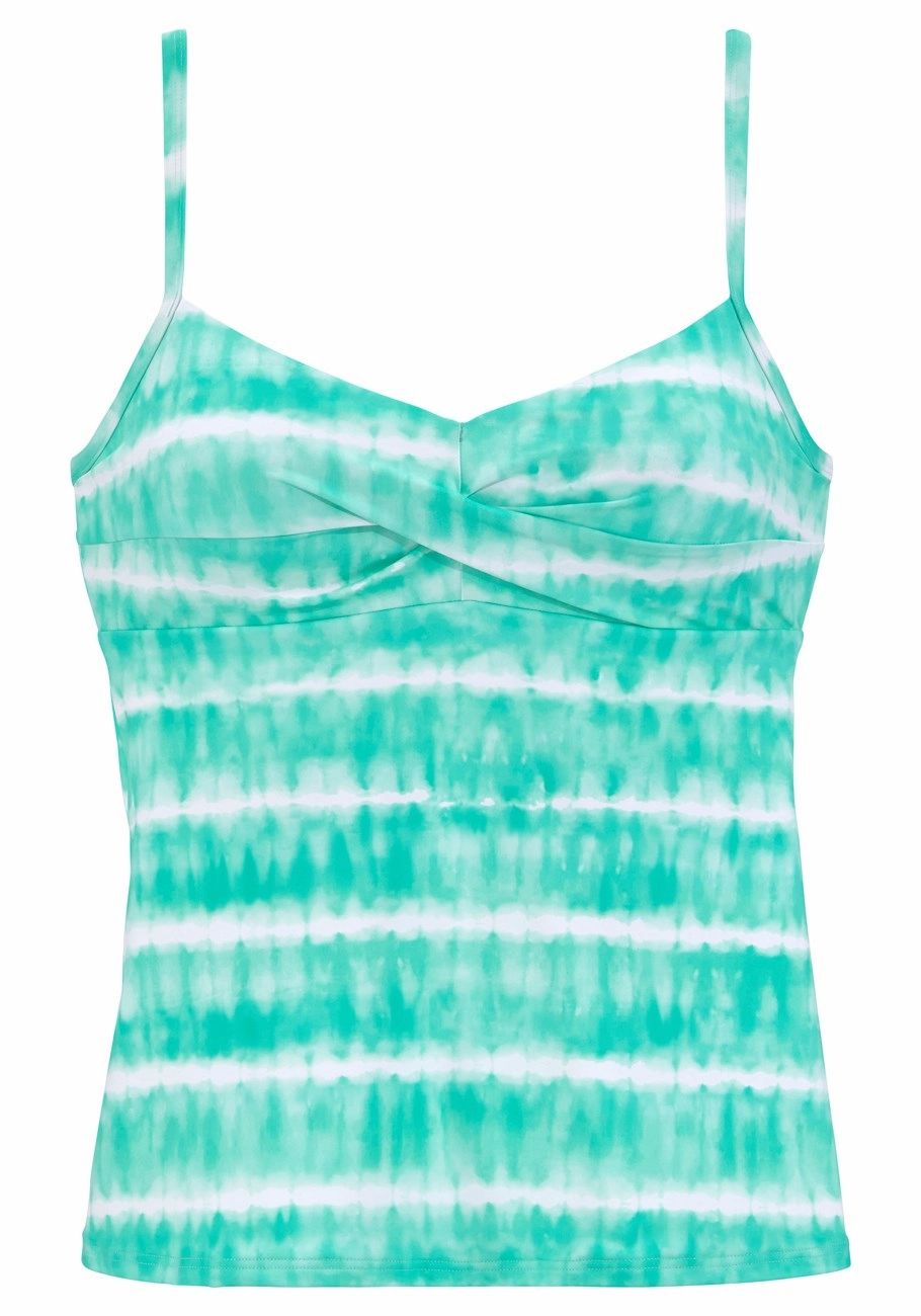 LASCANA Women's Tie Dye Underwire Tankini Top