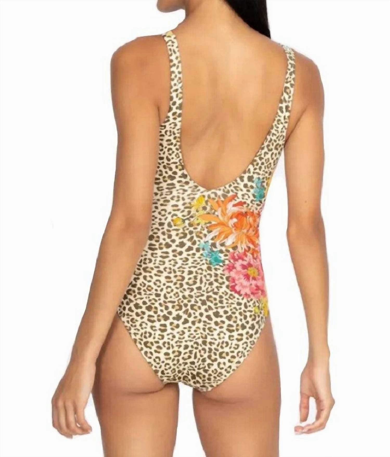 Leopard Wrap One Piece In Multi