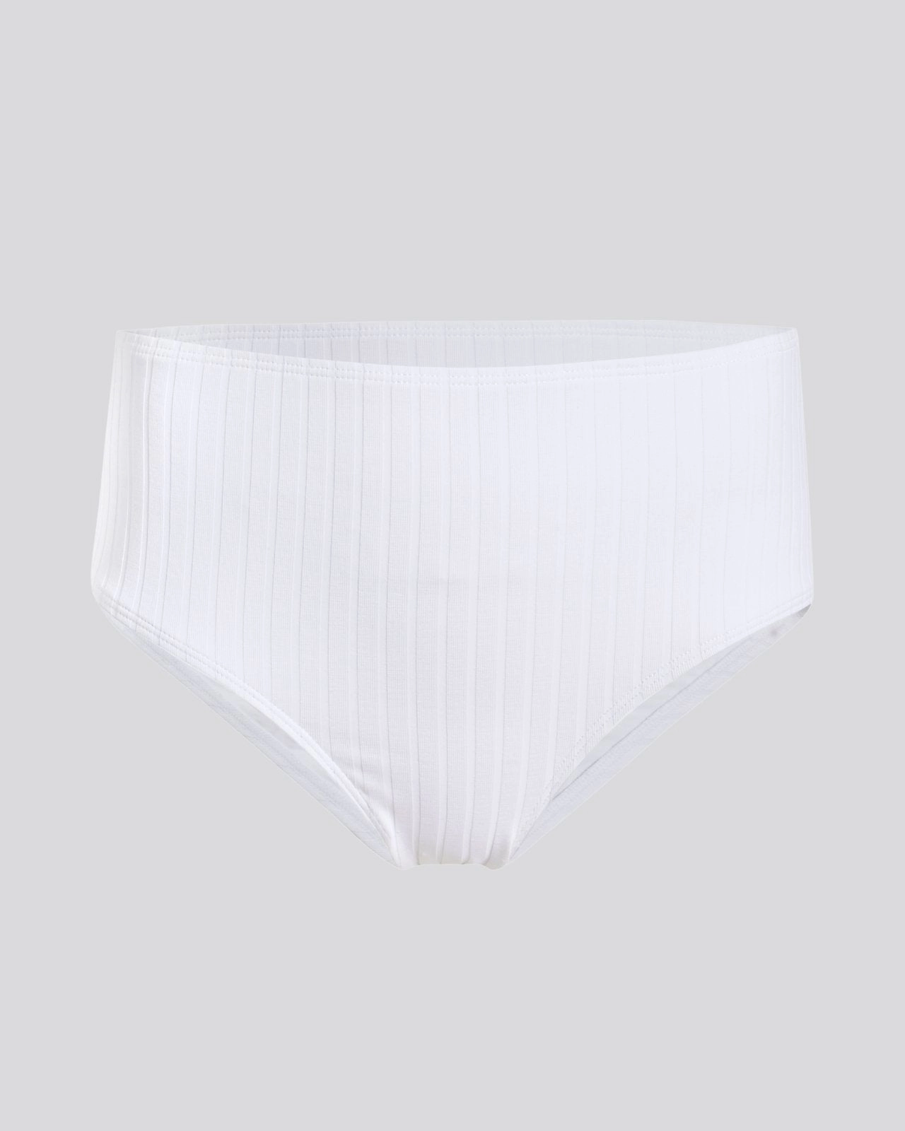 Lilo Ribbed Bikini Bottom Optic White