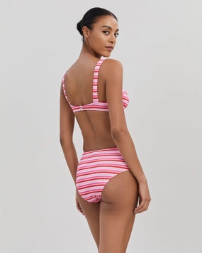 Lilo Ribbed Bikini Bottom Pink Multi Stripe