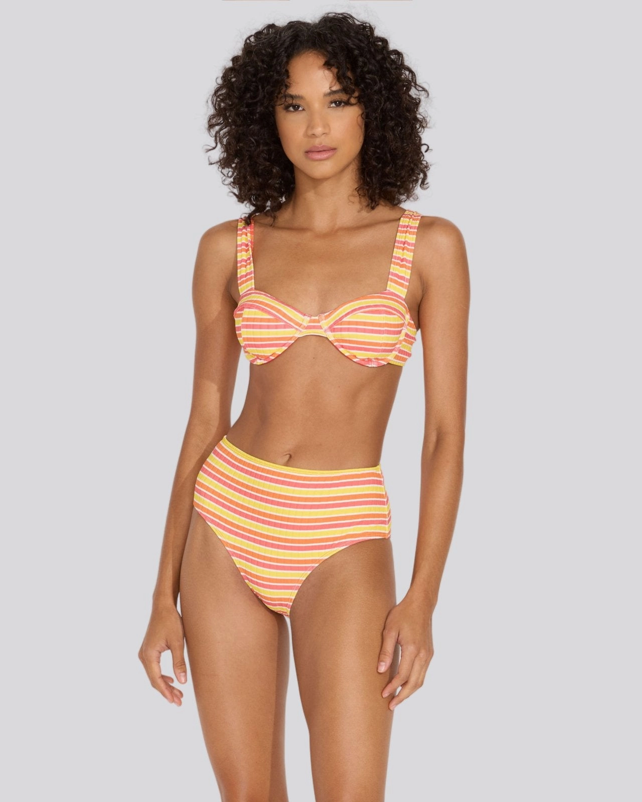 Lilo Ribbed Bikini Bottom Sorbet Stripe