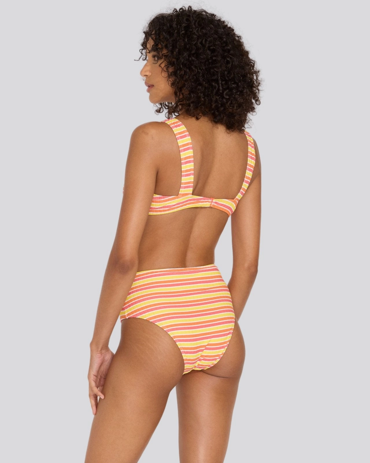 Lilo Ribbed Bikini Bottom Sorbet Stripe