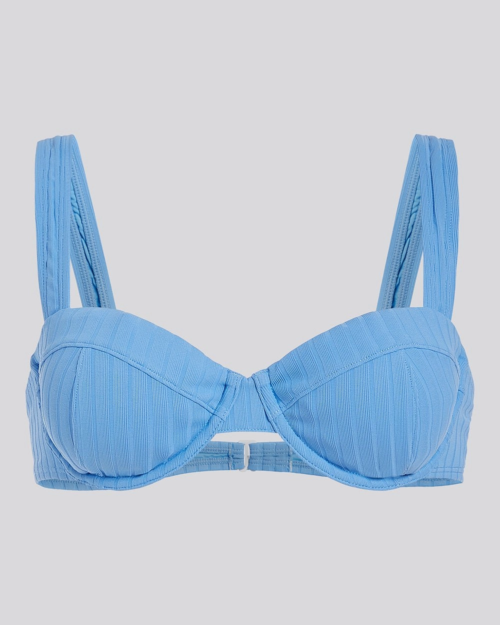 Lilo Ribbed Bikini Top Marina Blue