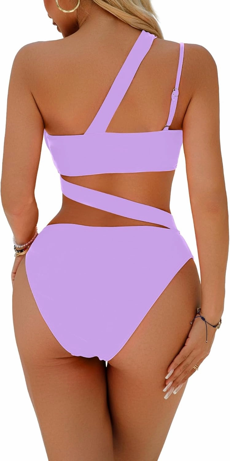 Lilosy Sexy Cutout Tube High Waist Bandeau Bathing One Piecce Swimsuit