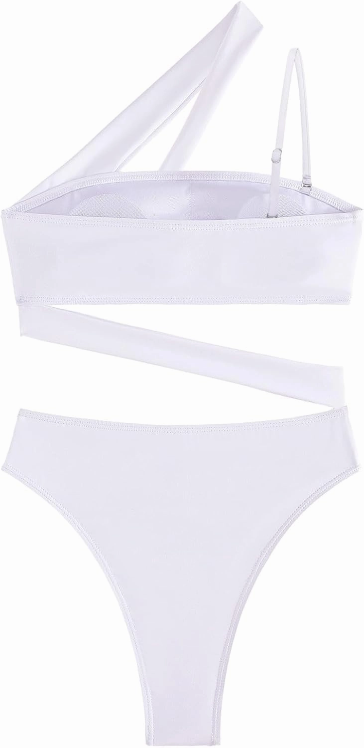 Lilosy Sexy Cutout Tube High Waist Bandeau Bathing One Piecce Swimsuit