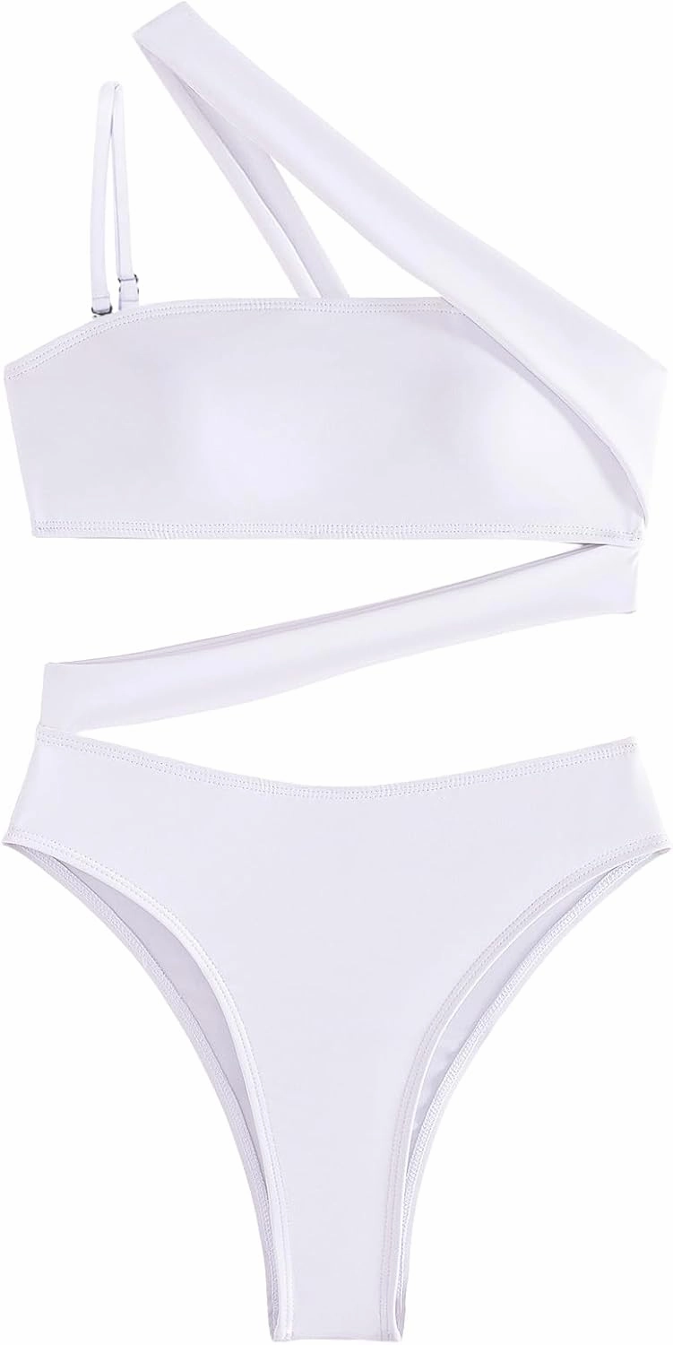 Lilosy Sexy Cutout Tube High Waist Bandeau Bathing One Piecce Swimsuit
