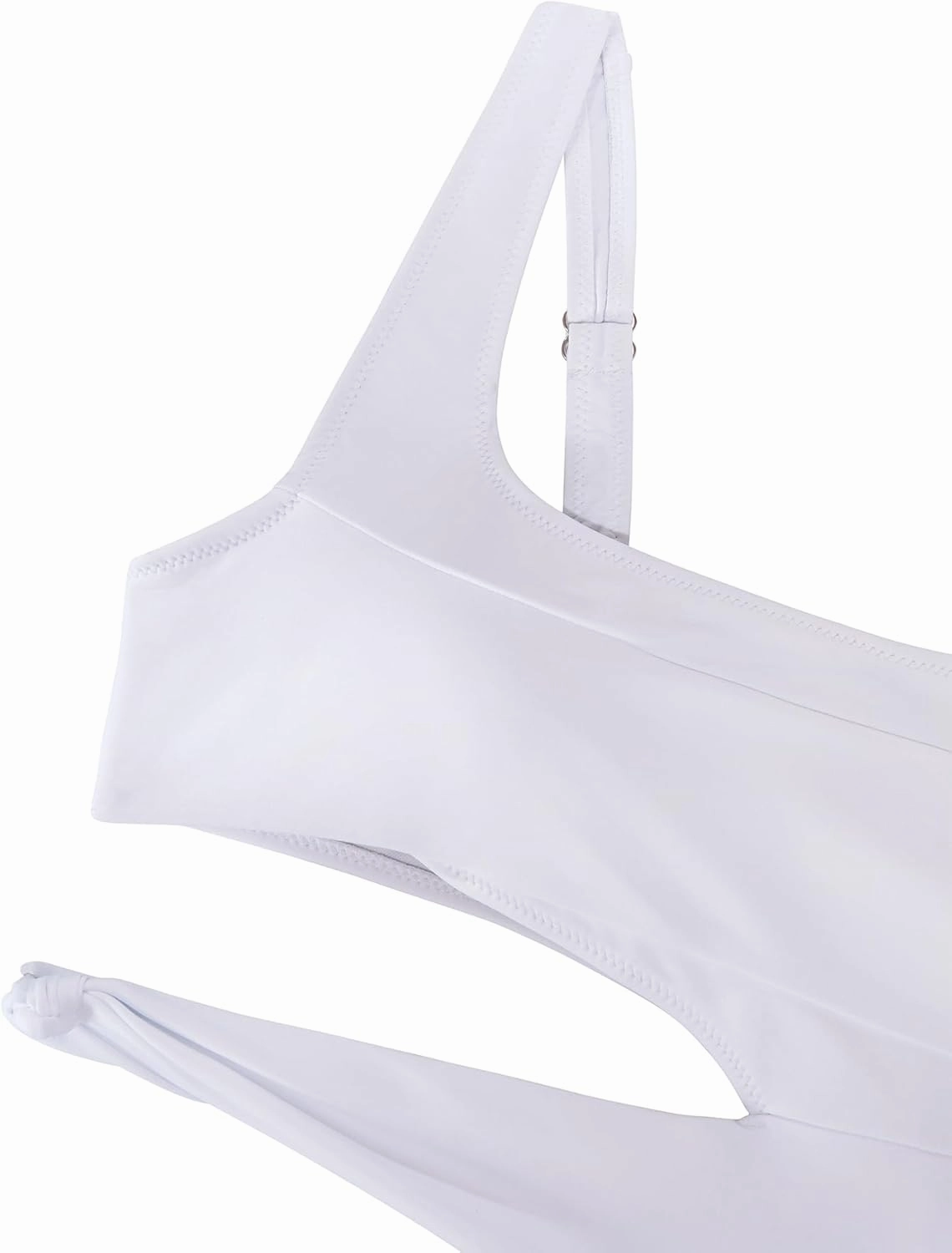 Lilosy Sexy Knotted Ruched High Cut Leg One Piece Swimsuit
