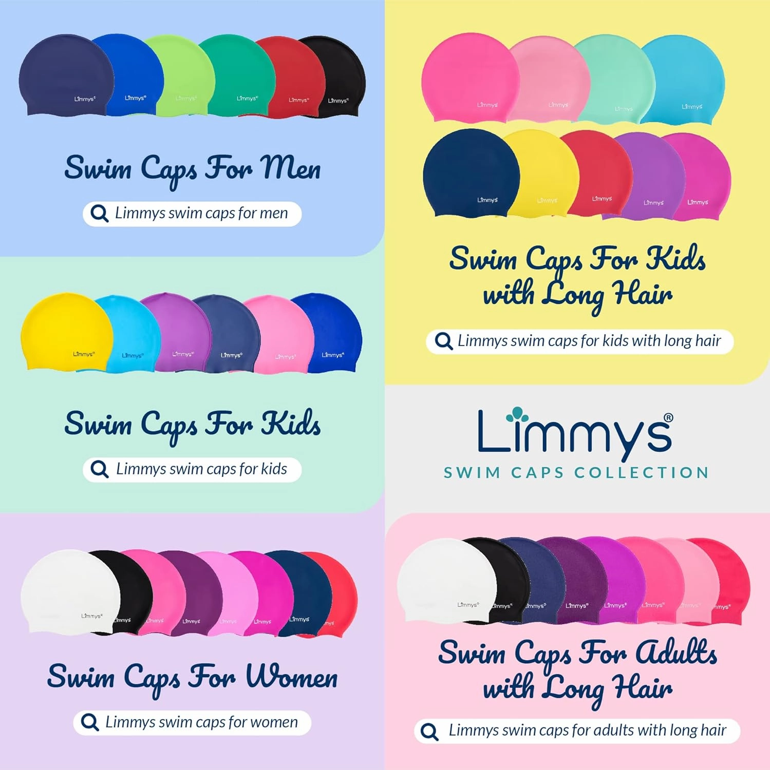 Limmys Premium Swim Cap for Adults  Soft Silicone Swimming Cap for Women & Men  Comfortable, Streamlined Fit, Chlorine Resistant & Hypoallergenic  Trusted by Swimmers Worldwide