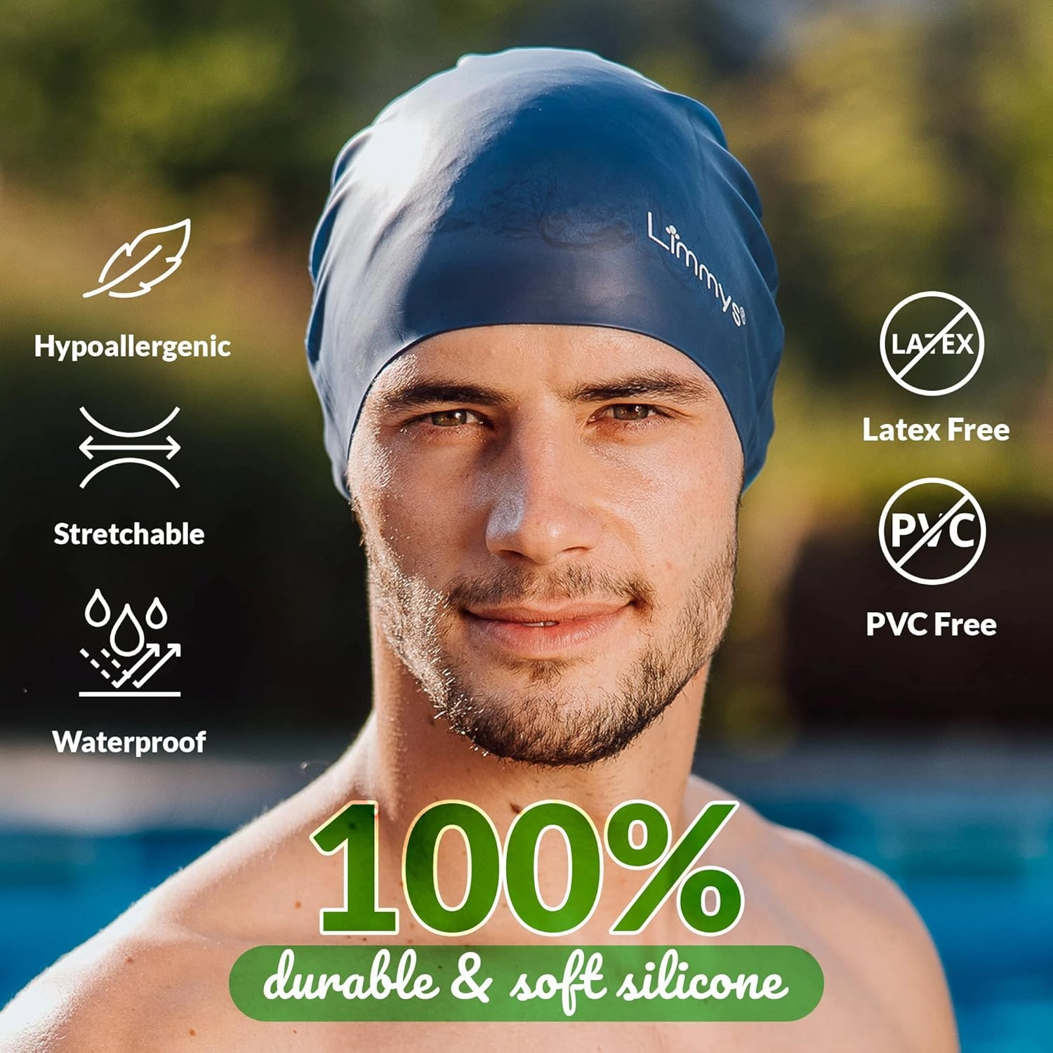 Limmys Premium Swim Cap for Adults  Soft Silicone Swimming Cap for Women & Men  Comfortable, Streamlined Fit, Chlorine Resistant & Hypoallergenic  Trusted by Swimmers Worldwide