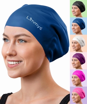 Limmys Premium Swim Cap for Women with Long Hair  Soft Silicone Swimming Cap for Women  Comfortable, Extra Room Fit, Chlorine Resistant & Hypoallergenic  Trusted by Swimmers Worldwide