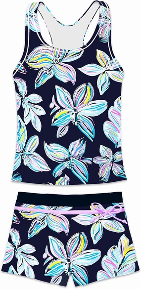 Little Girls' Summer Swimwear Two Piece Boyshort Tankini Kids Swimsuit