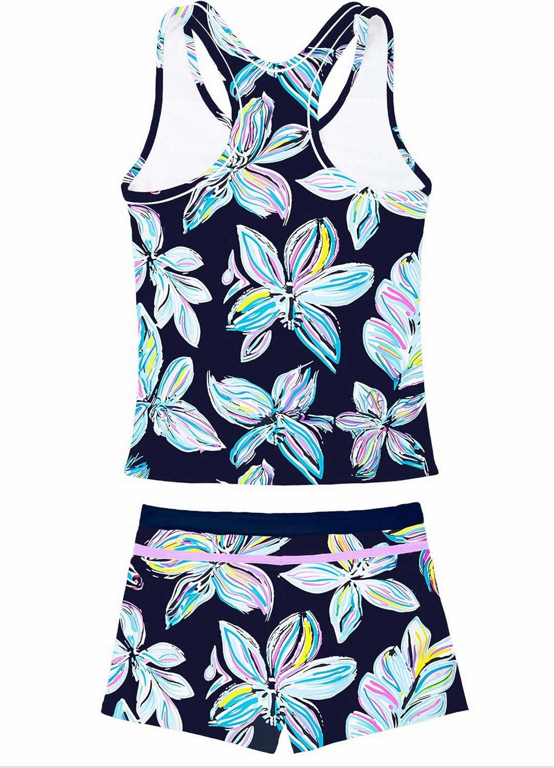 Little Girls' Summer Swimwear Two Piece Boyshort Tankini Kids Swimsuit