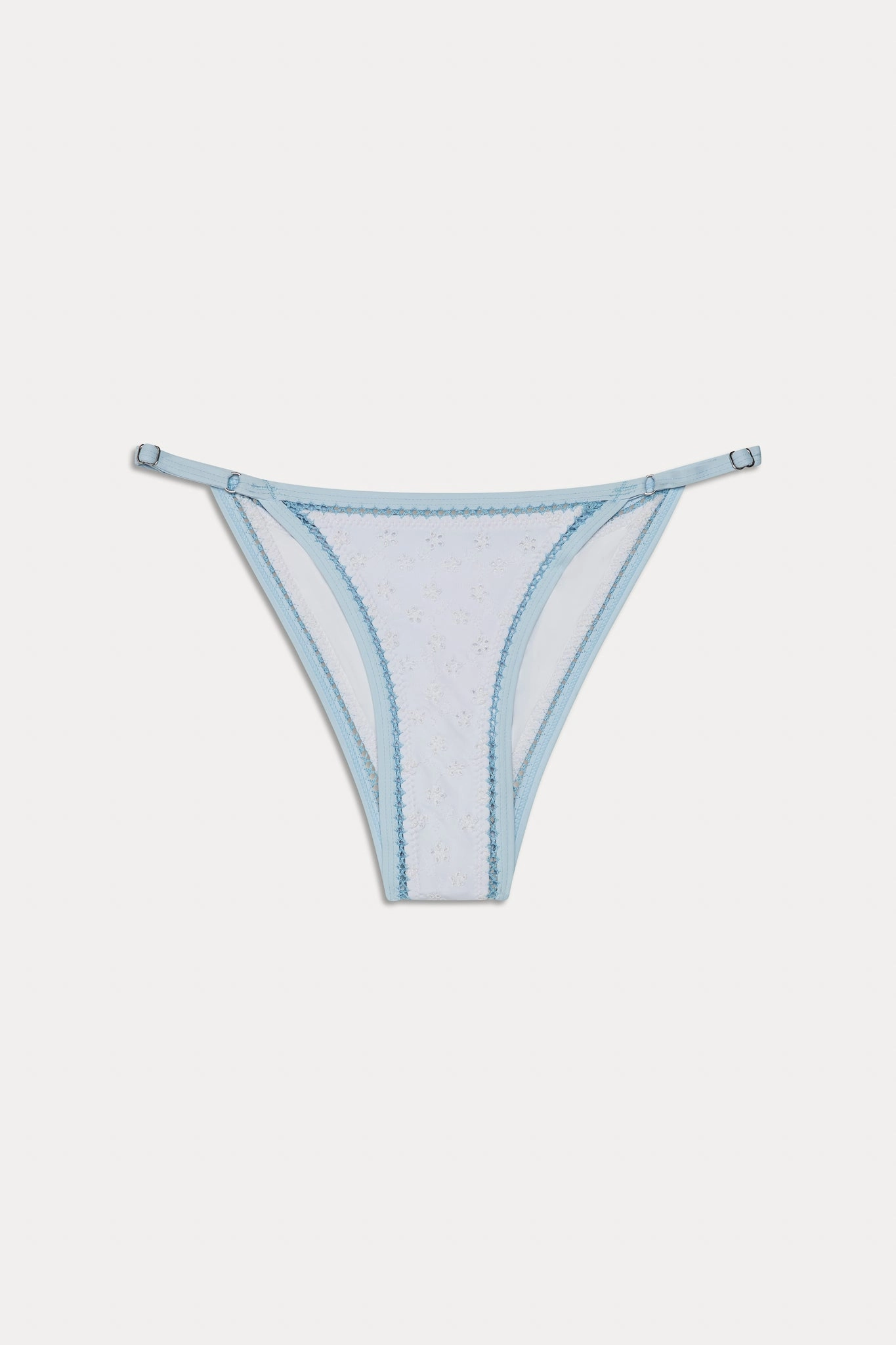 Luna Cheeky Eyelet Bikini Bottom - Spring Cloud