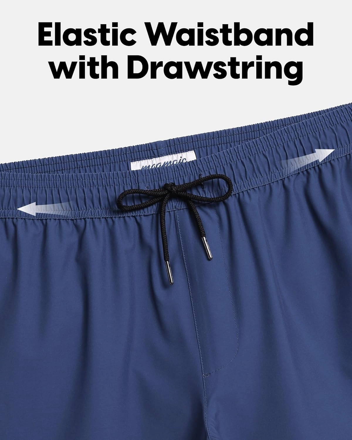 maamgic Mens Swim Trunks 5" Quick Dry Beach Shorts Stretch Swimming Trunks Shorts with Mesh Lining Zip Pockets