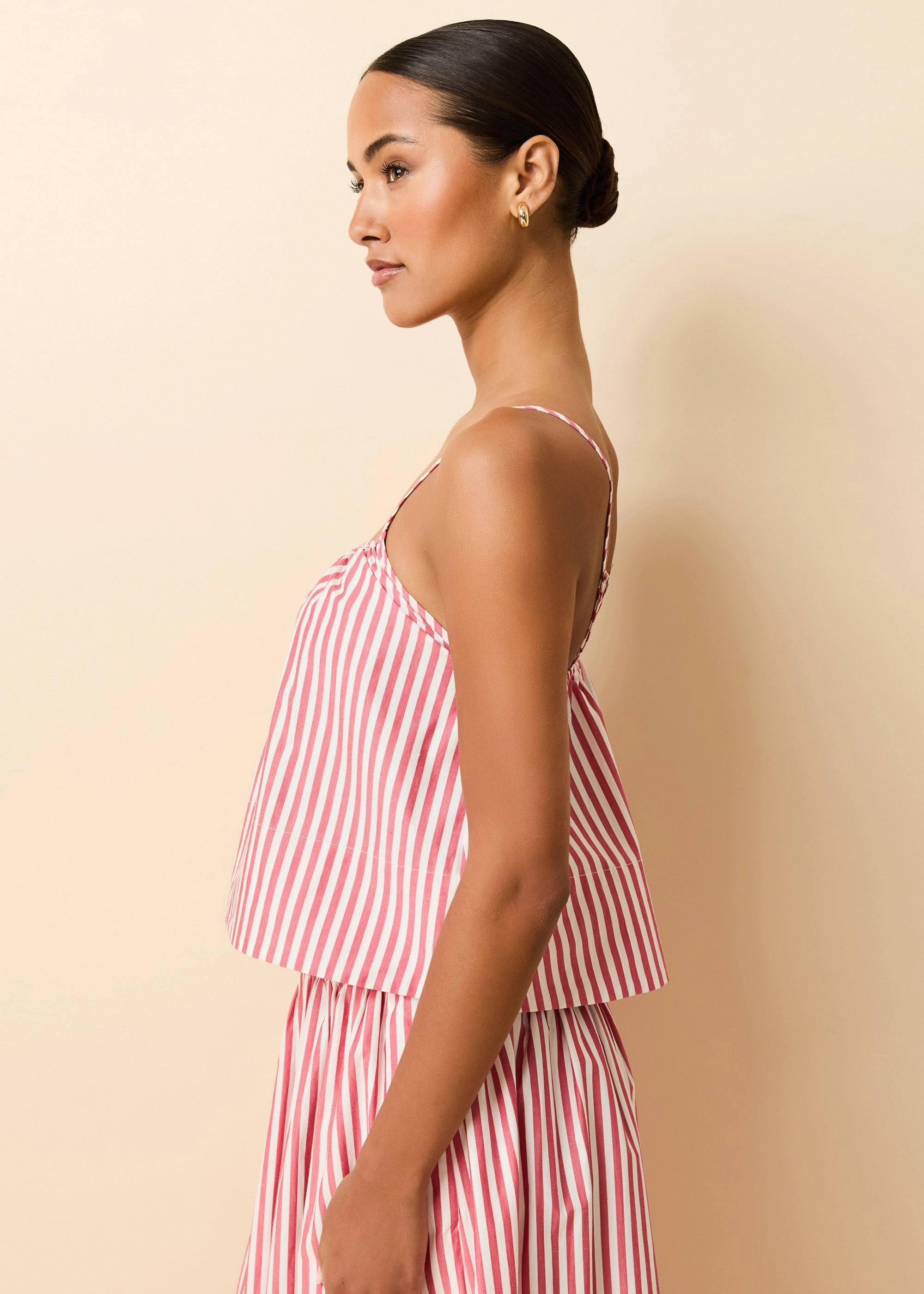 Maayan Top Washed Red / Optic White Stripe