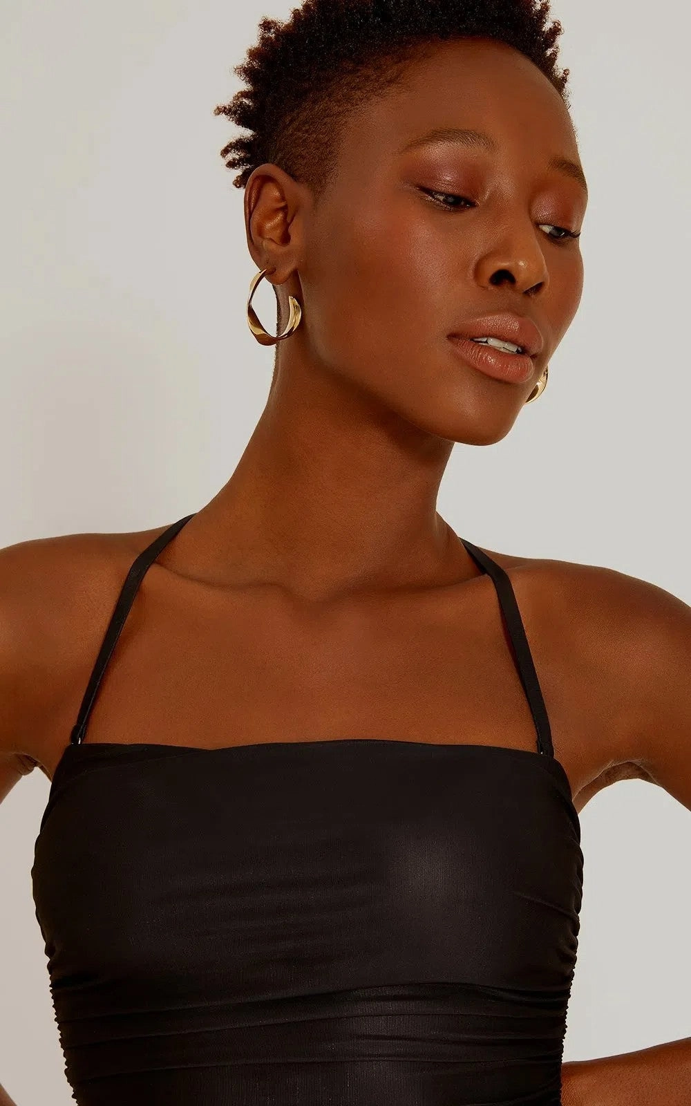 Malu Two Piece Bandeau Swimsuit Black, Removable Padding