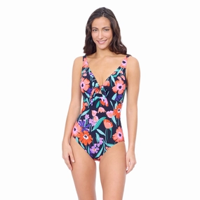 Marguerite V Neck Underwire One-piece Swimsuit