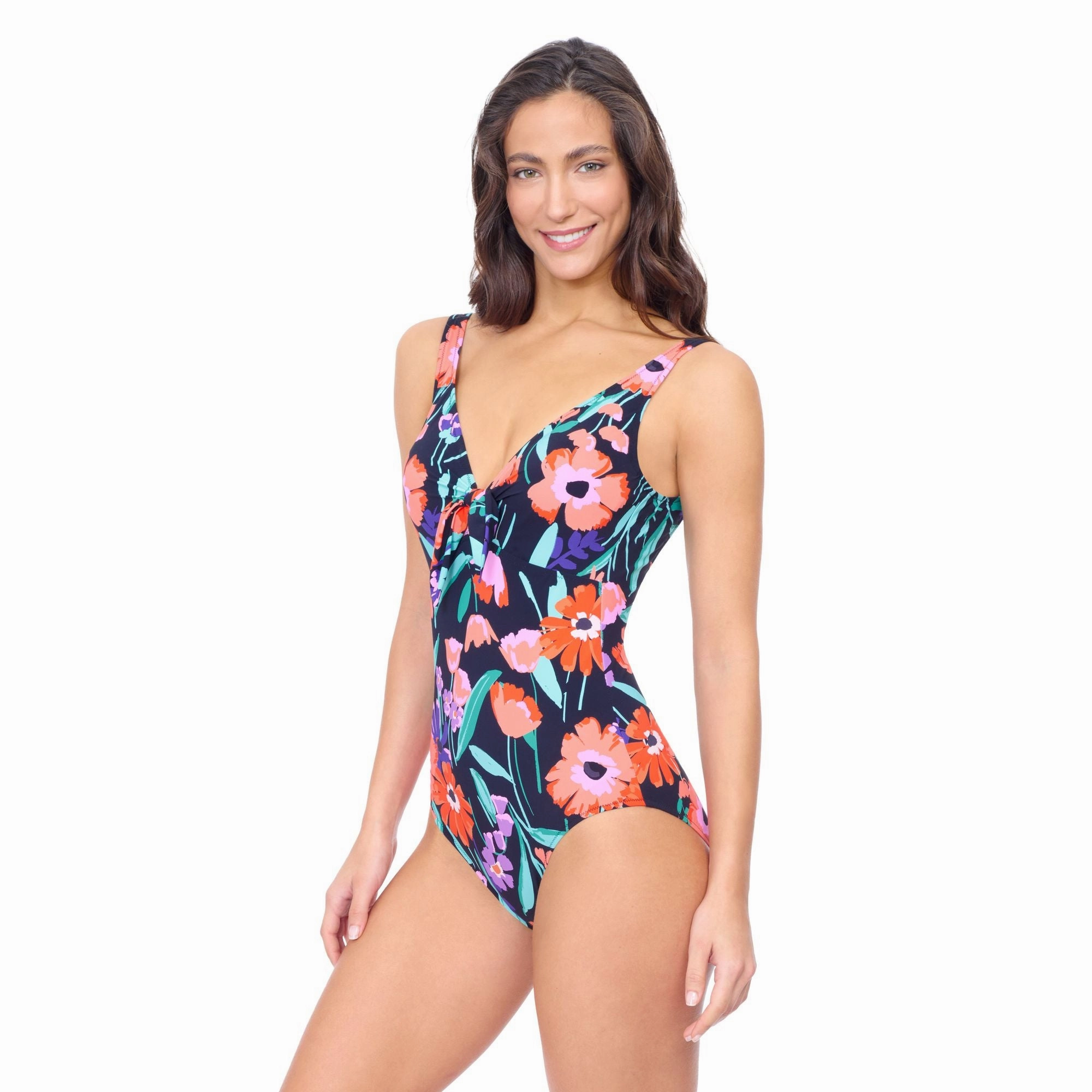 Marguerite V Neck Underwire One-piece Swimsuit