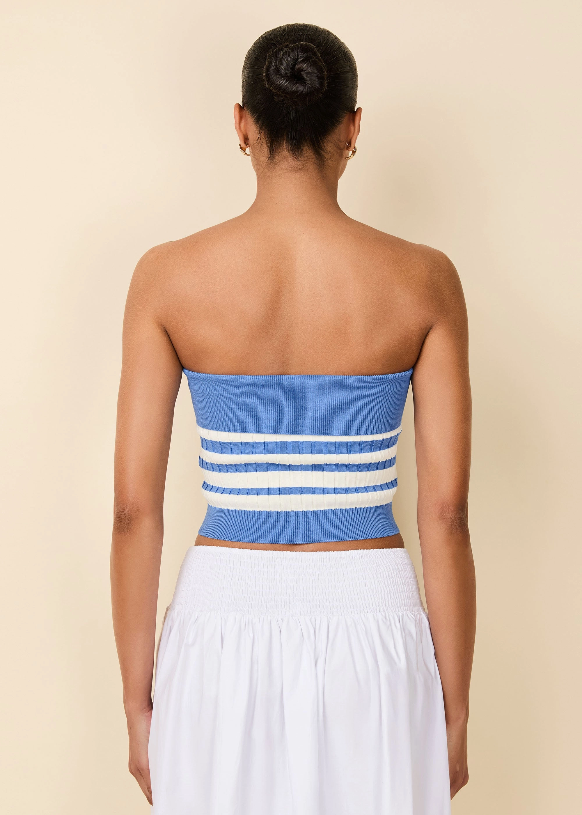 Marnie Top Marina Blue Sunset Stripe