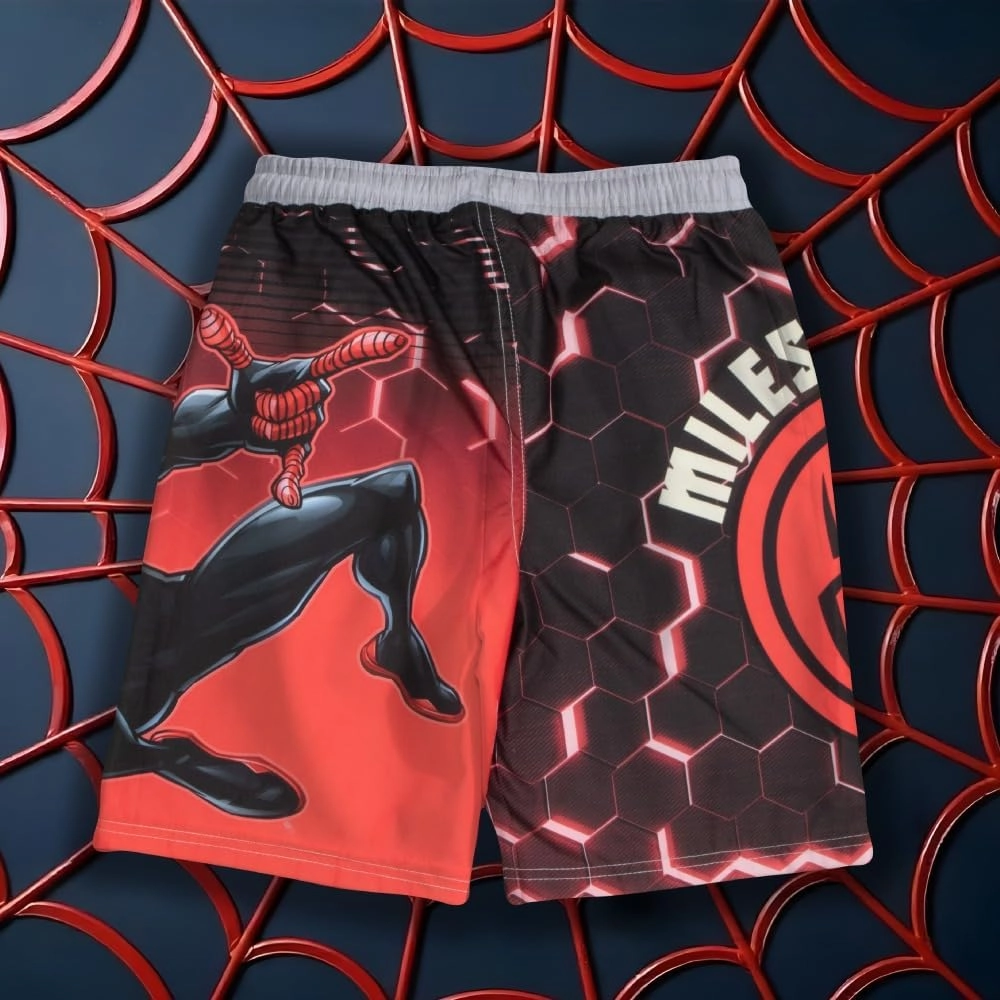 Marvel Boys Avengers, Spiderman, Black Panther, Captain America, Miles Morales 2-Piece Swimsuit Set, Rash Guard & Swim Trunks