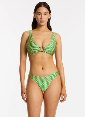 Mattala Geo Triangle Bikini Top - Flora