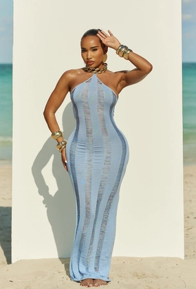 Matte Resort Alexandra Dress - Sky