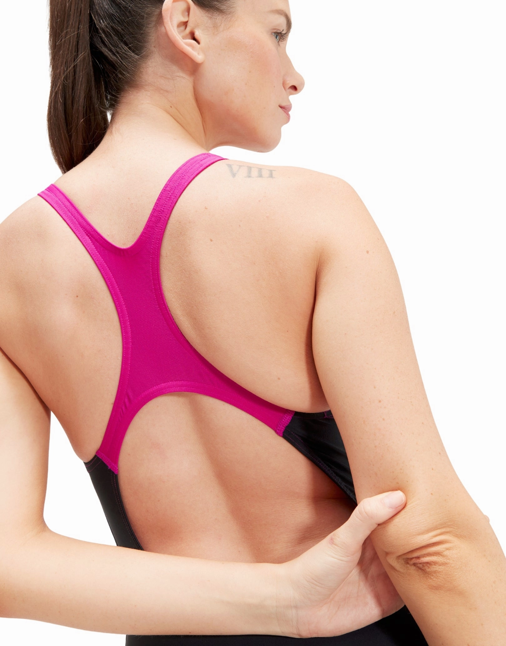Medley Logo Medalist Swimsuit - Black/Purple
