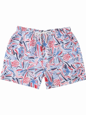 Men's Jubilee Trunks In Navy & Red