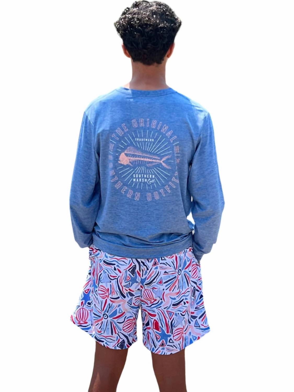 Men's Jubilee Trunks In Navy & Red
