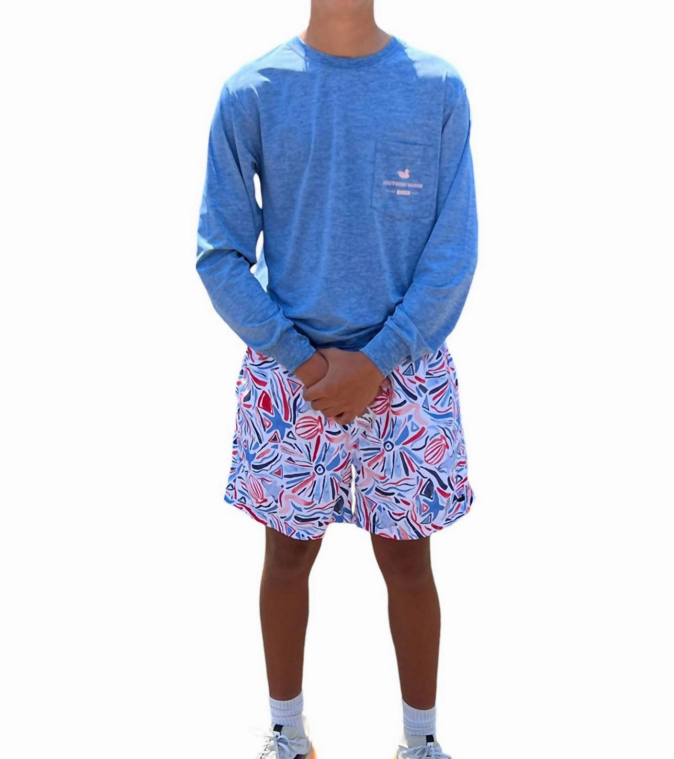 Men's Jubilee Trunks In Navy & Red