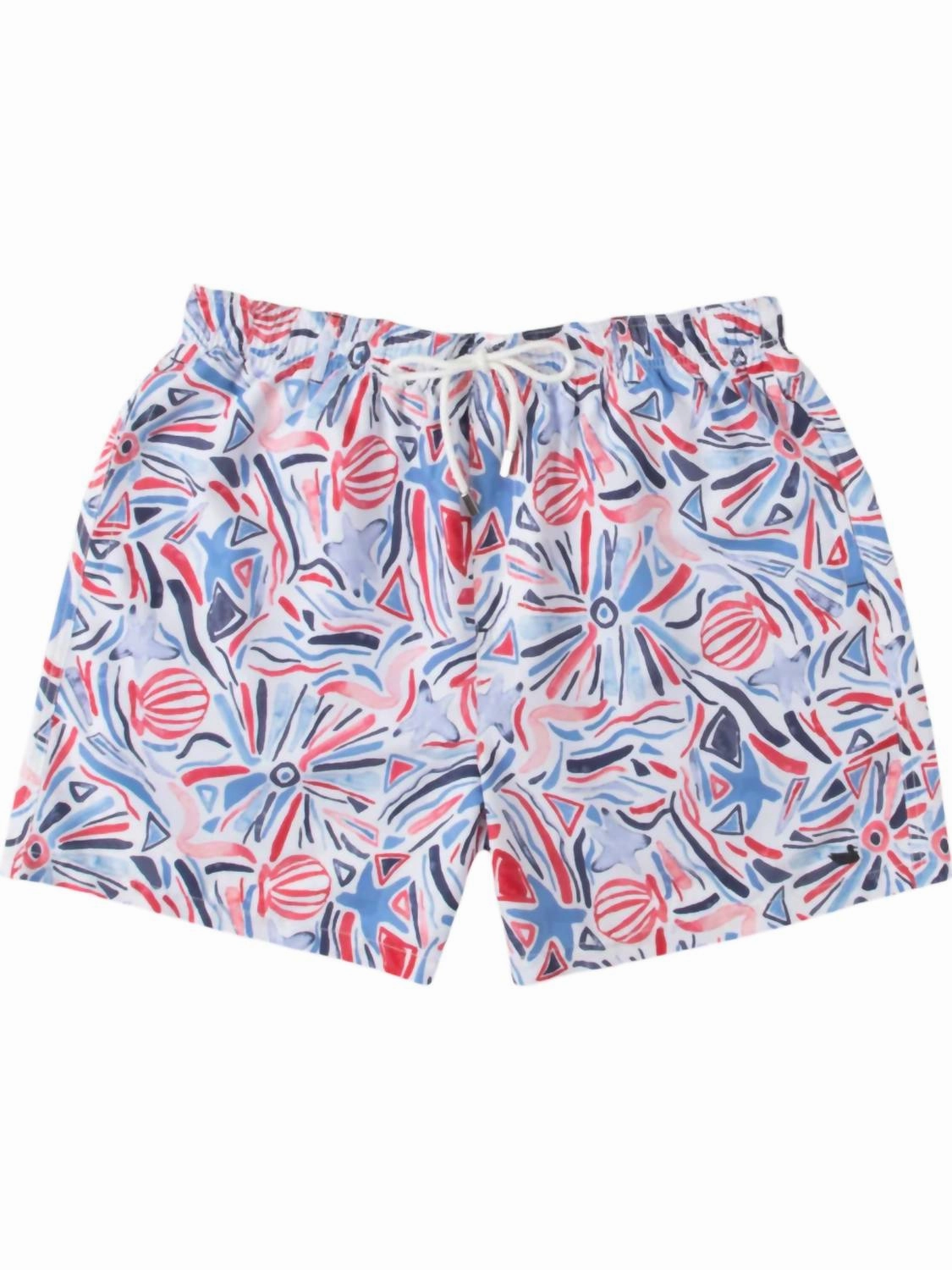Men's Jubilee Trunks In Navy & Red