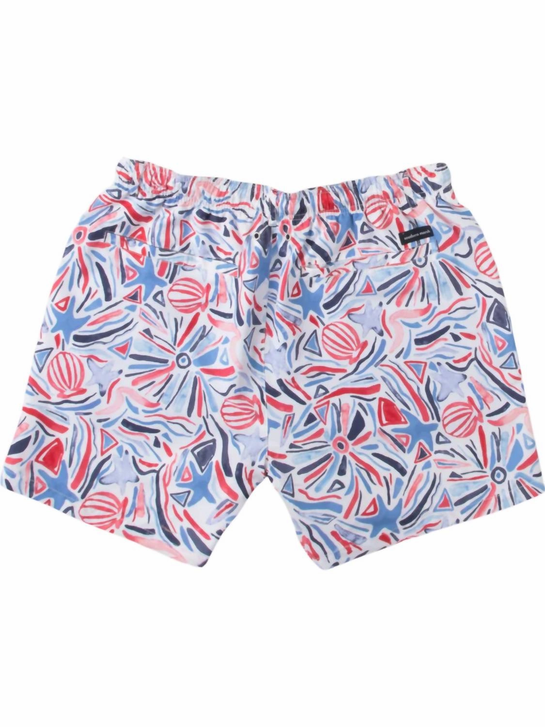 Men's Jubilee Trunks In Navy & Red