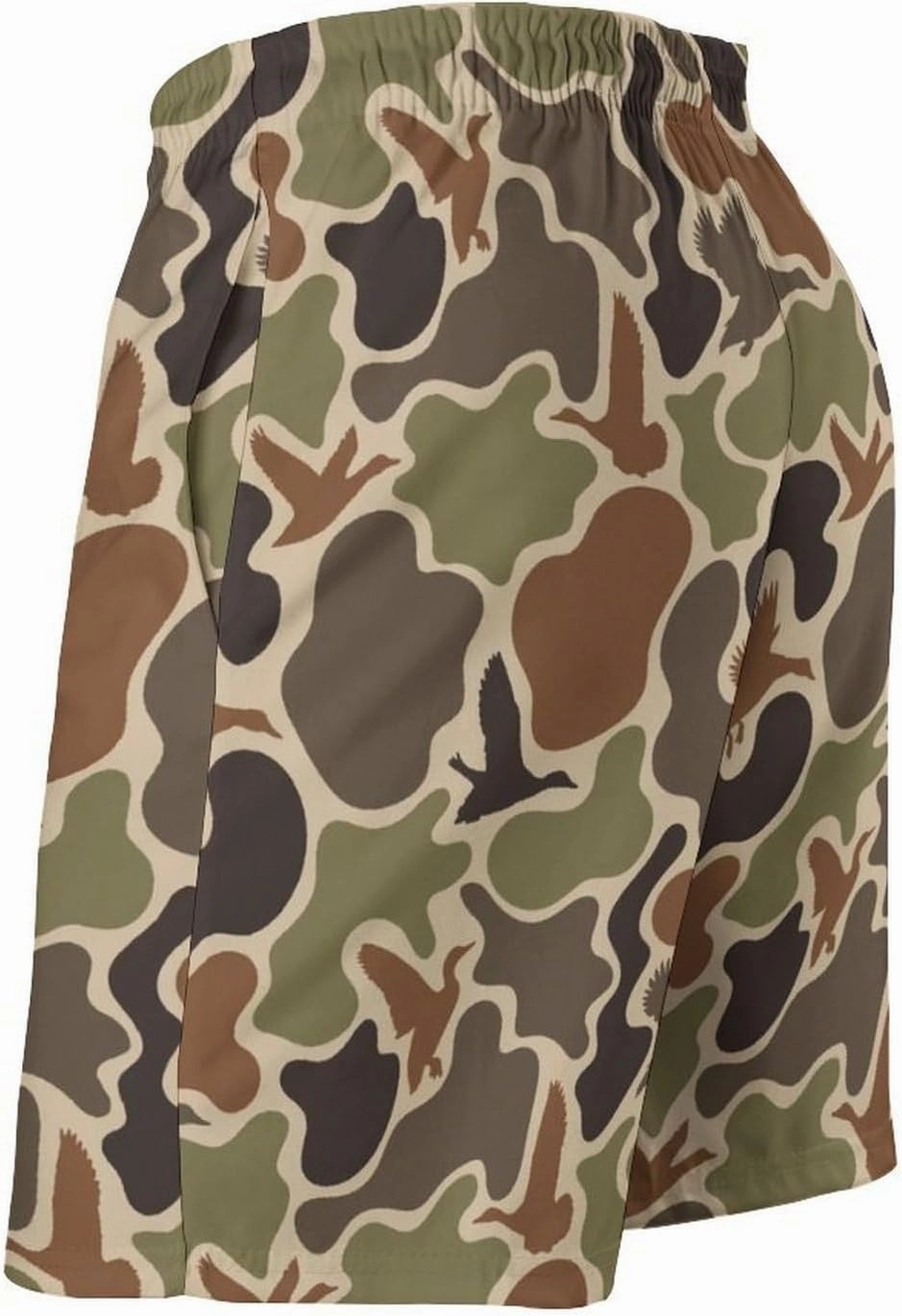 Men's Short Swim Trunks Vintage Brown Camouflage Quick Dry Bathing Suit Beach Swimsuits