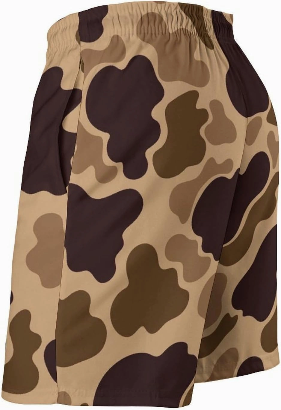 Men's Short Swim Trunks Vintage Brown Camouflage Quick Dry Bathing Suit Beach Swimsuits