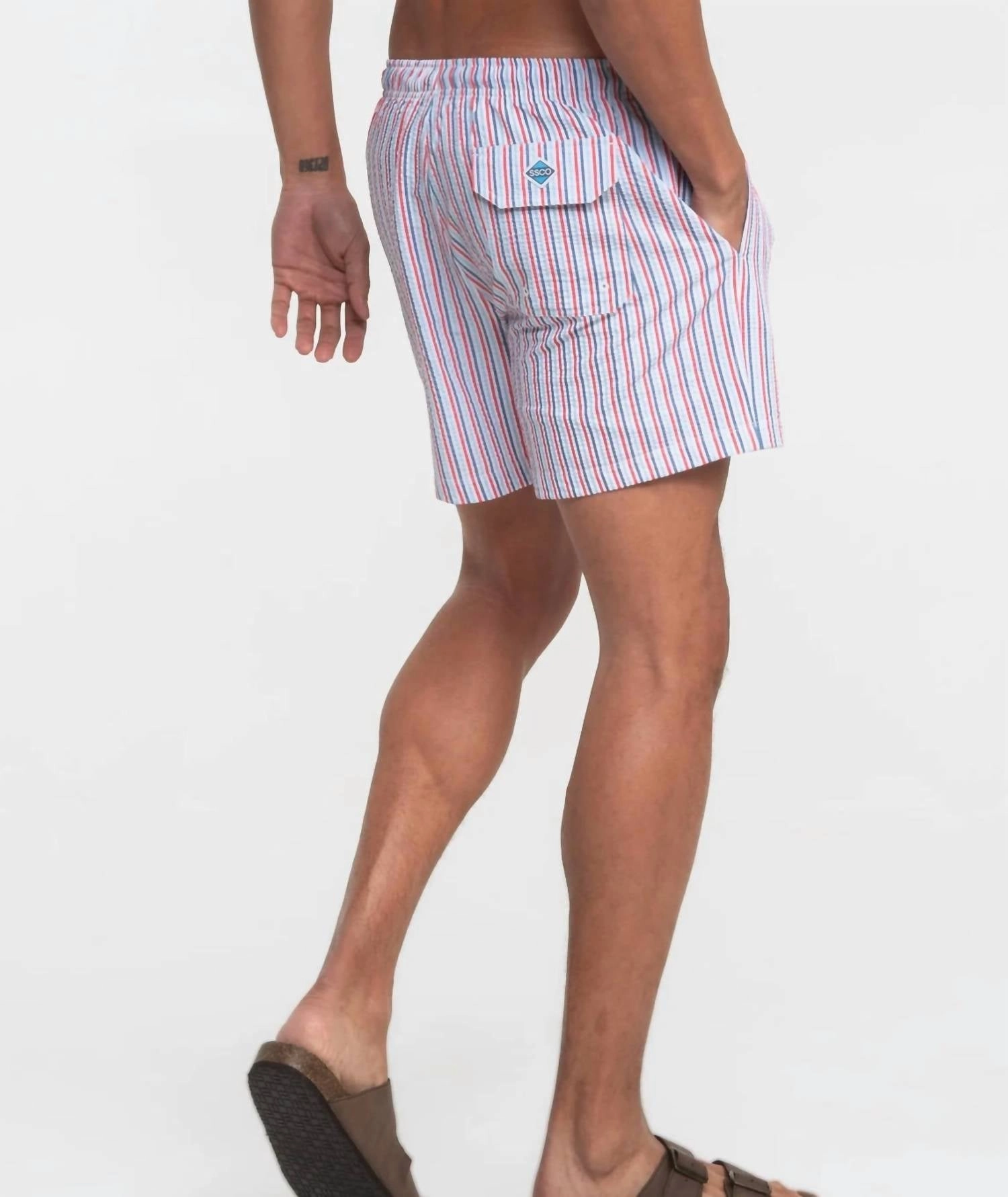 Men's Swim Shorts In Clubhouse Seersucker