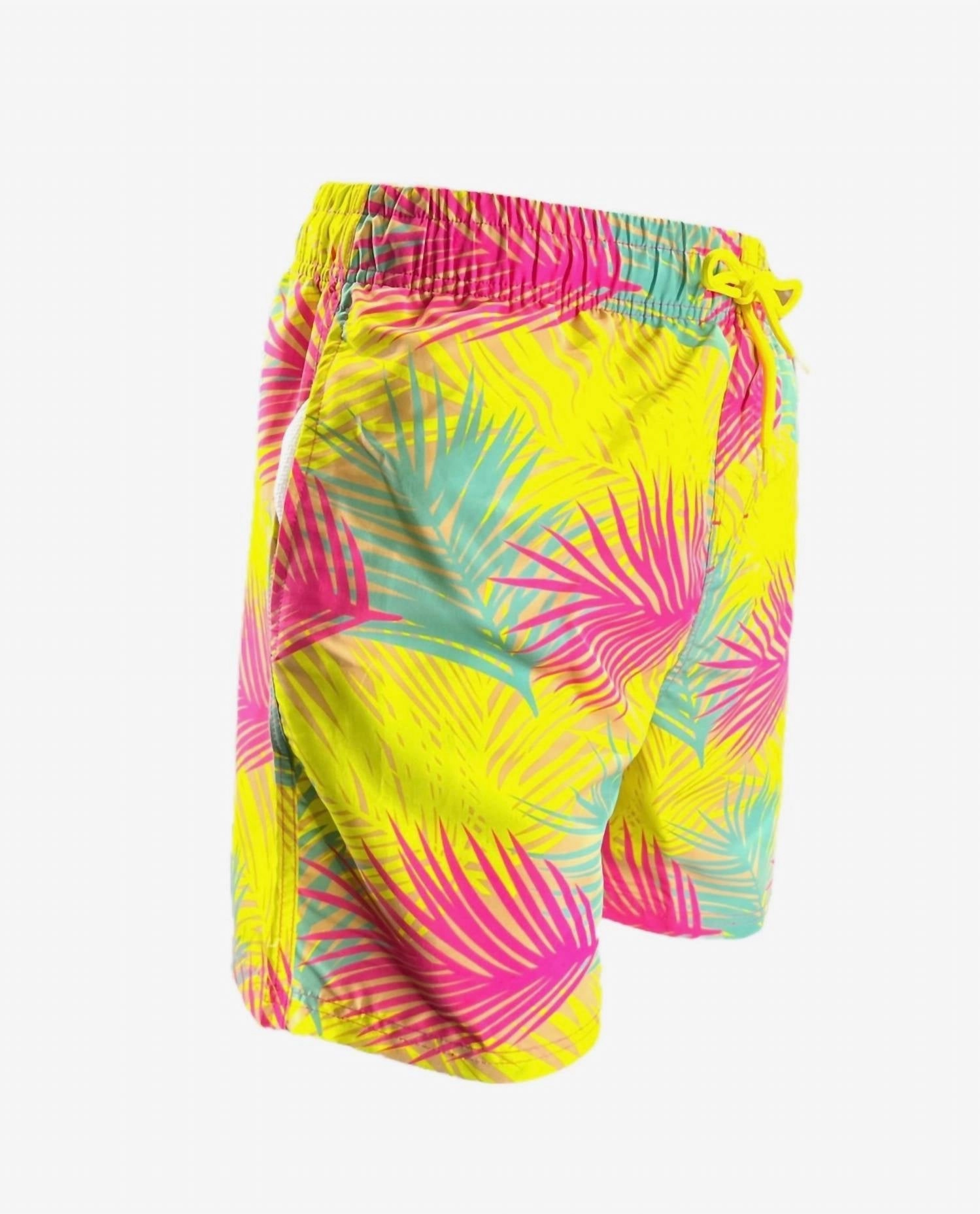 Men's Swim Shorts In Neon Multi Palms