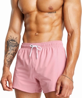 Mens Swim Trunks 5" with Mesh Lining Quick Dry Beach Shorts for Swimming Men Bathing Suit