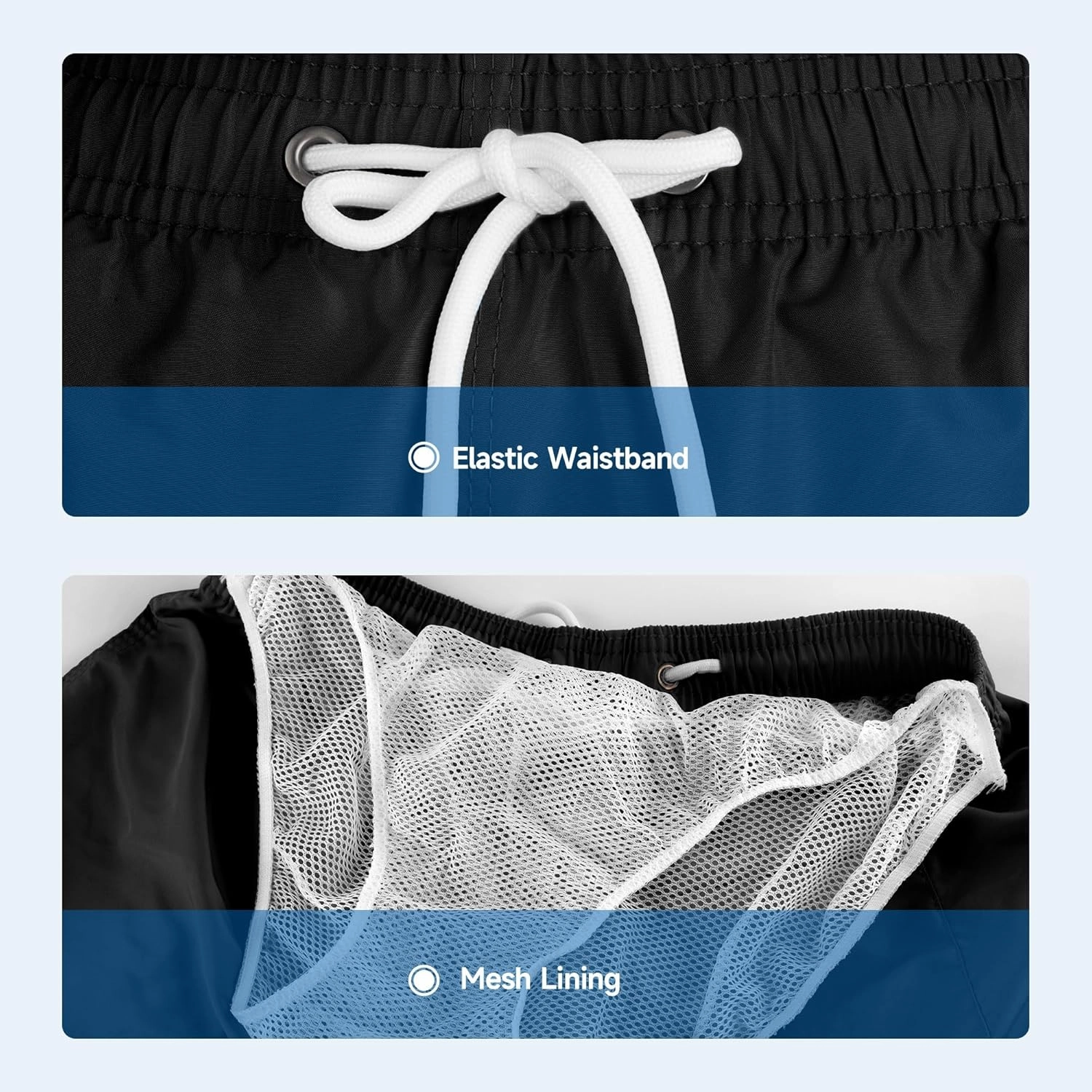 Mens Swim Trunks Swim Shorts Swimwear Quick Dry 7 Swimming Trunks with Mesh Lining