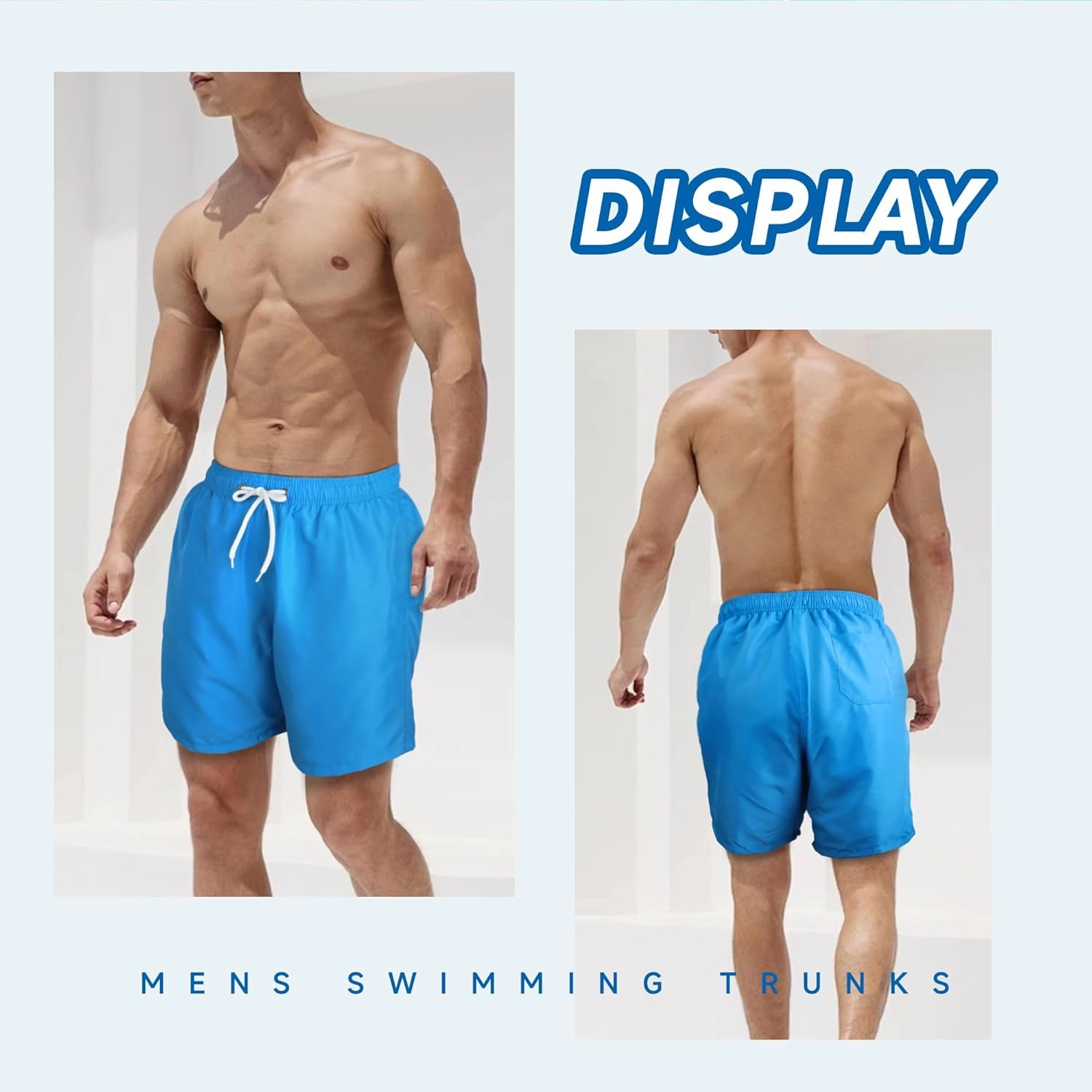 Mens Swim Trunks Swim Shorts Swimwear Quick Dry 7 Swimming Trunks with Mesh Lining