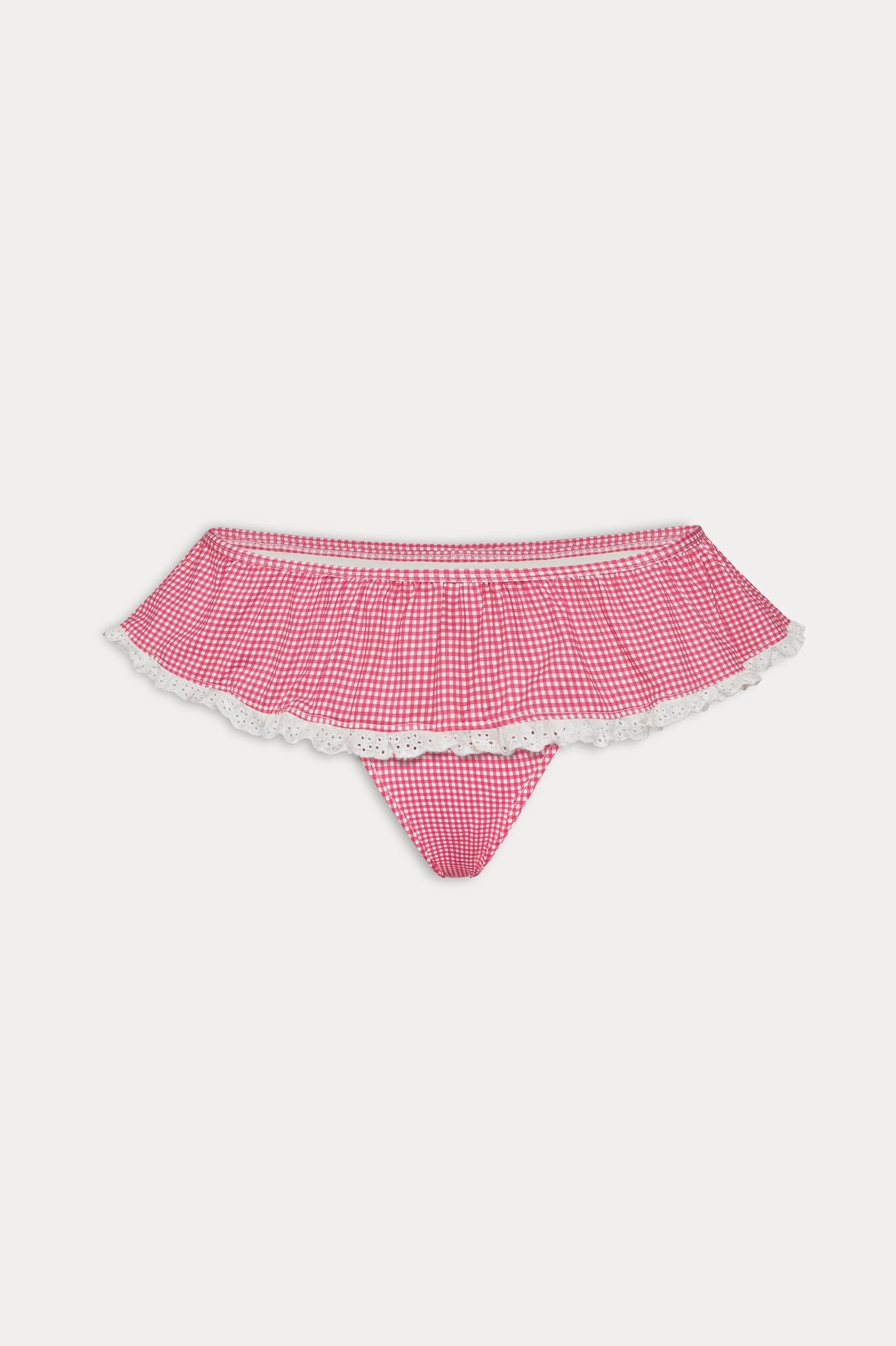 Mercer Swim Skirt - Ladybug Gingham