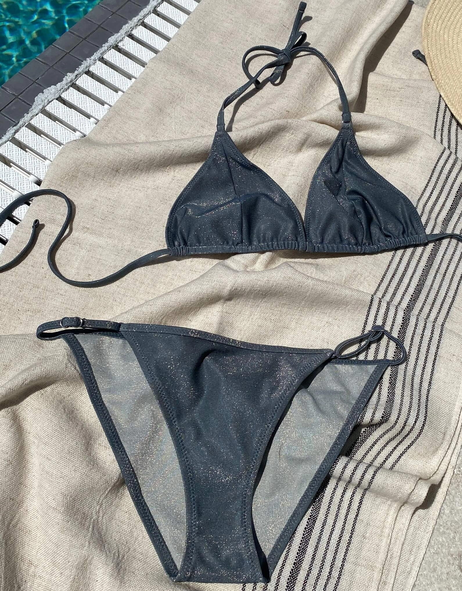 Mica Triangle Bikini Top Moonlight