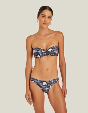Mid Rise Bikini Bottom Paros Print, European Cut