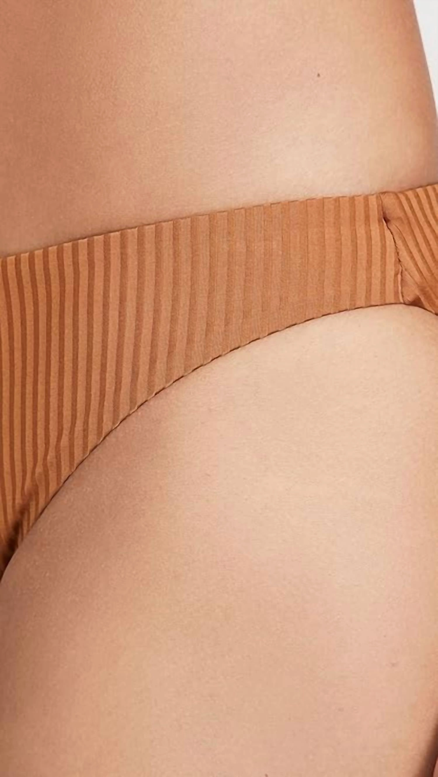 Midori Bikini Bottom In Chai Eco Rib
