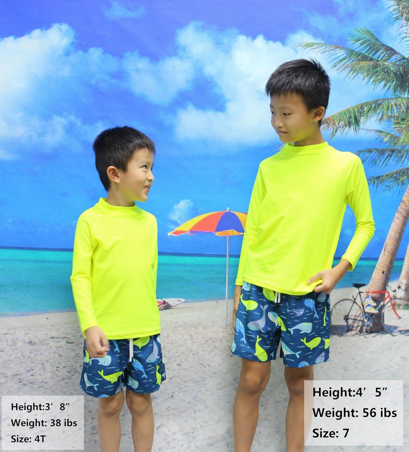 MILANKERR Toddler Boys Rash Guard Sets,Swim Trunks with Compression Liner UPF50 