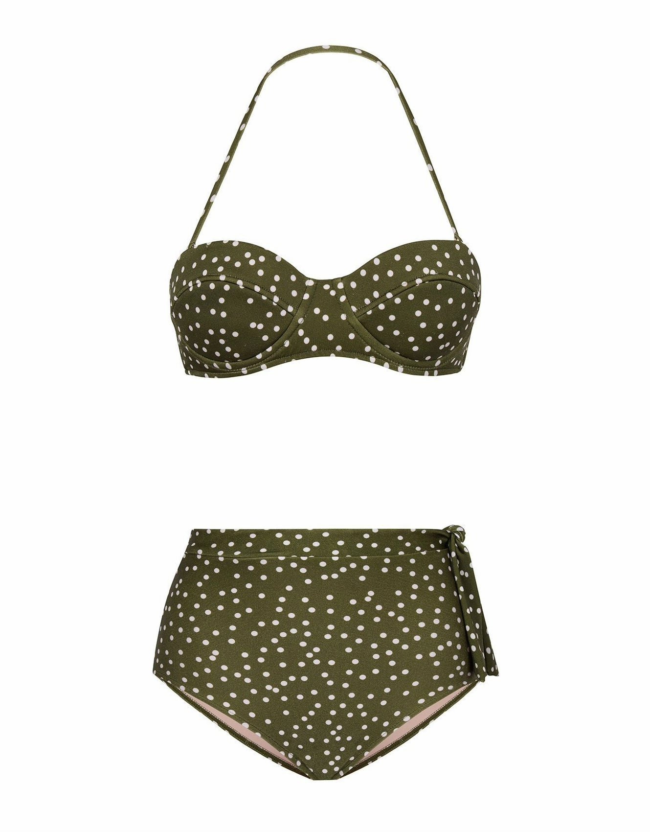 MILLE PUNTI BANDEAU AND HOT PANTS BIKINI IN GREEN