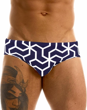 MIZOK Men's Hot Body Quick Dry Swimsuit Briefs Sexy Prints Swimwear Bikini