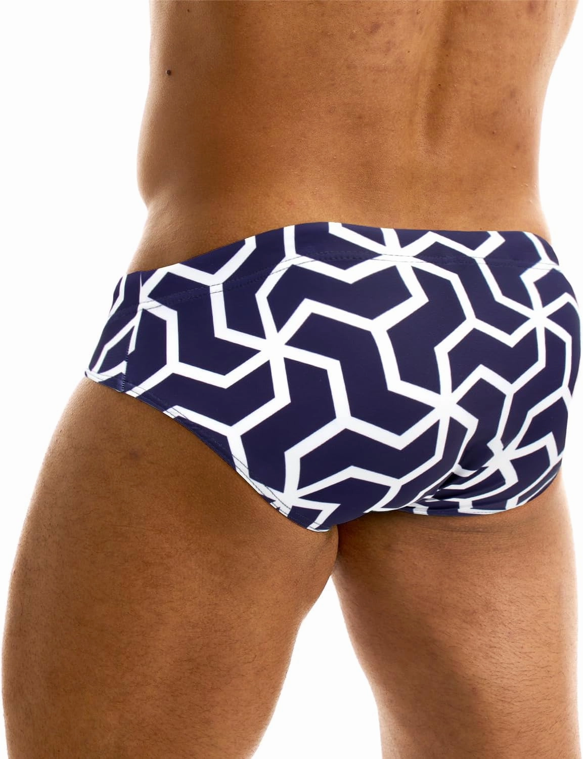 MIZOK Men's Hot Body Quick Dry Swimsuit Briefs Sexy Prints Swimwear Bikini