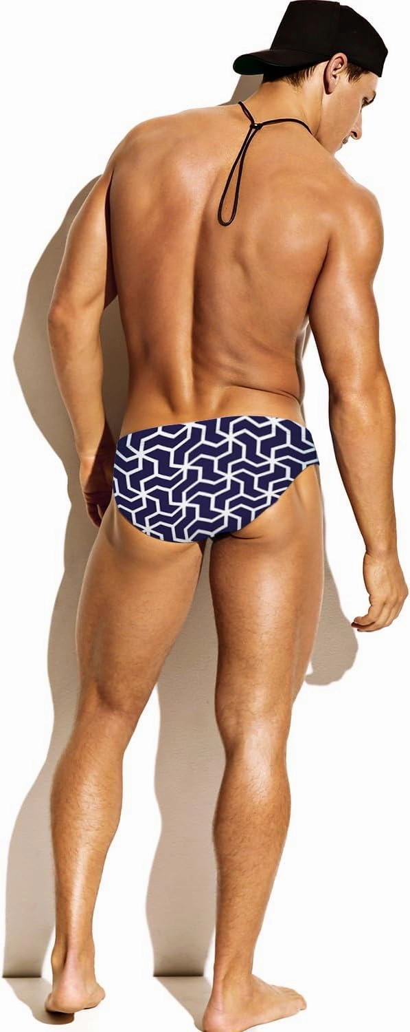MIZOK Men's Hot Body Quick Dry Swimsuit Briefs Sexy Prints Swimwear Bikini