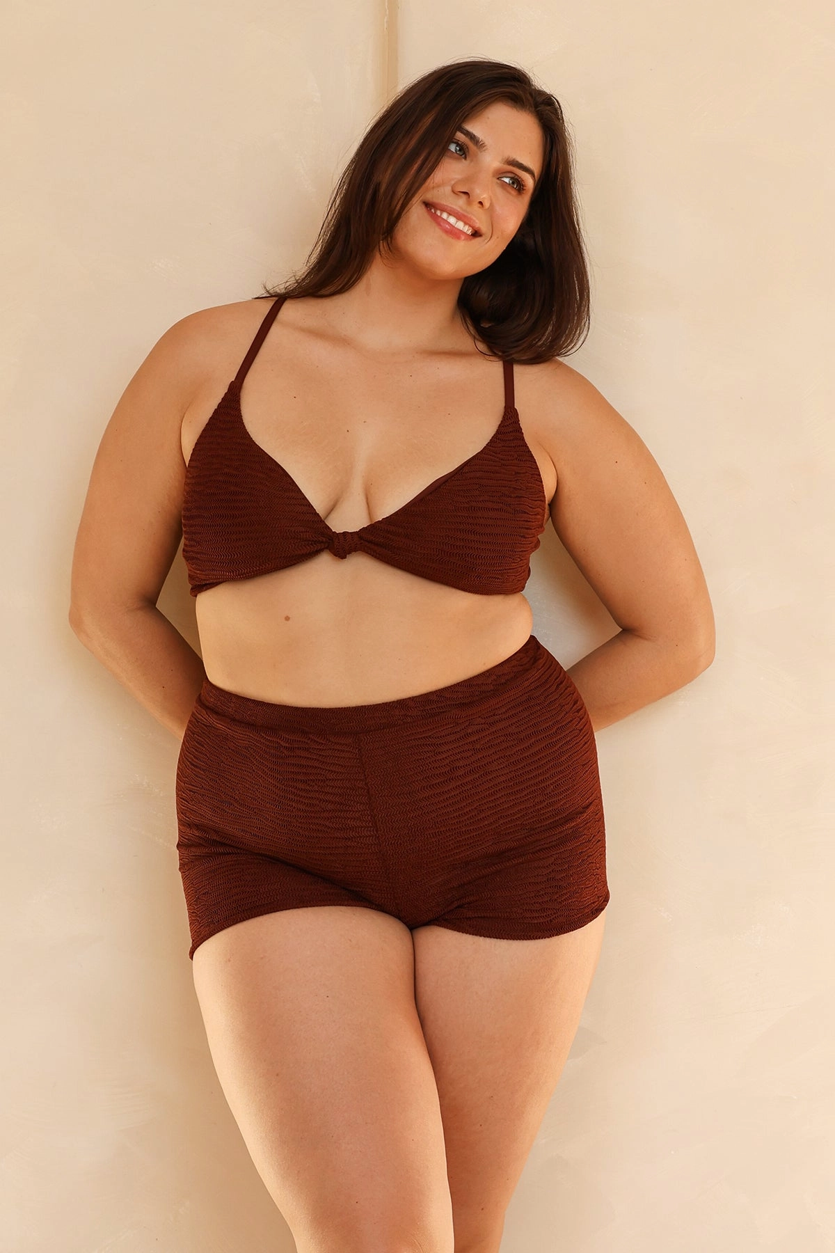 Mocha Crinkle Triangle Full Set